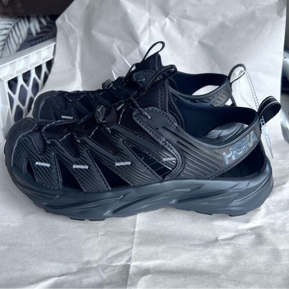 Hoka One One Hopara Black Sandals Terrain Outdoor Hiking Trails Mens 9.5 - Picture 7 of 7